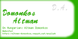 domonkos altman business card